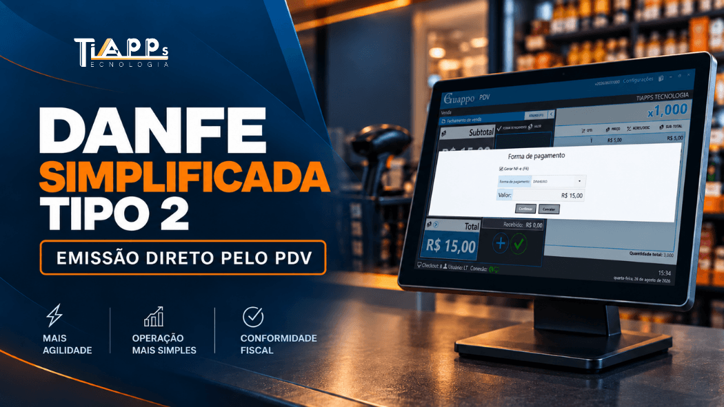 🧾 DANFE Simplificada Tipo 2: emissão simplificada diretamente pelo PDV